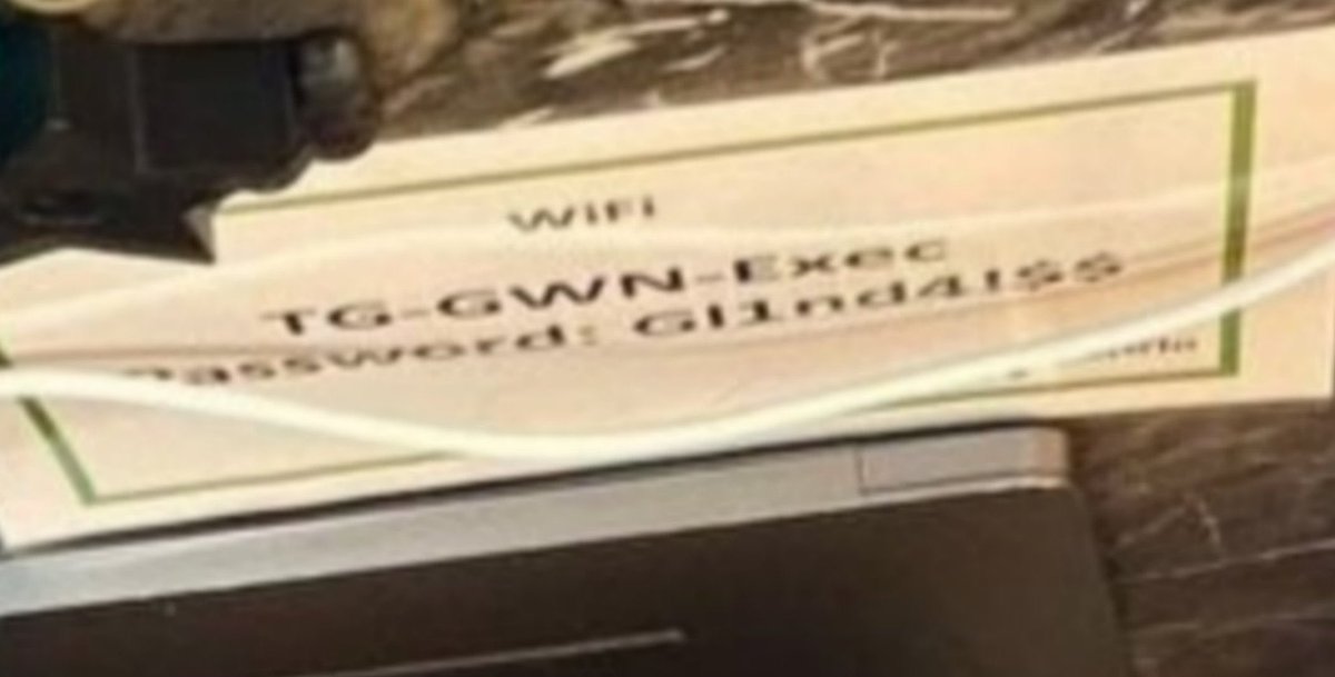 the wifi password is on the table meaning anyone can connect to it so that could possibly indicate that someone used the wifi as a technique to get into ariana’s phone which means that whoever did the mass leaking was someone on the wicked set who mustve spent a lot of time w ari