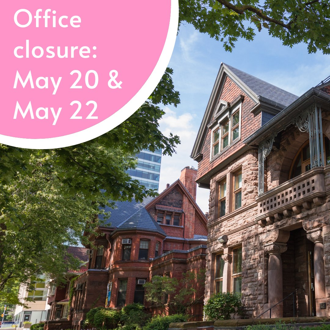 Our office will be closed starting @ 3 pm on Friday, May 17. We will also be closed on Monday, May 20 (Victoria Day) and Wednesday, May 22, for professional development. Happy spring, Woodsworth!🌷 #woodsworth #woodsworthcollege #registrar #closure #uoftartsci #fees #refunds
