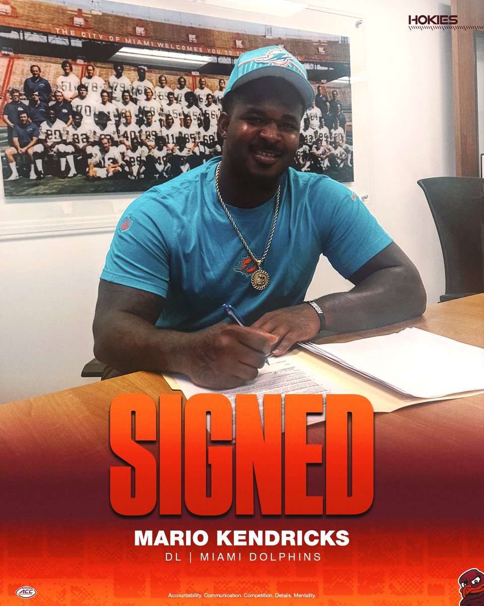 Big congratulations to our guy Rio on signing a 3-year contract with the Dolphins 👏 We can’t wait to see what you do in the league 🫡 #ThisIsHome | @MarioKendricks