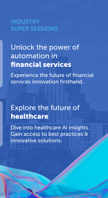 If you're in #Healthcare or #FinancialServices then you'll not want to miss the dedicated Industry Super Sessions at Imagine Austin: imagine.automationanywhere.com/agenda #AAImagine