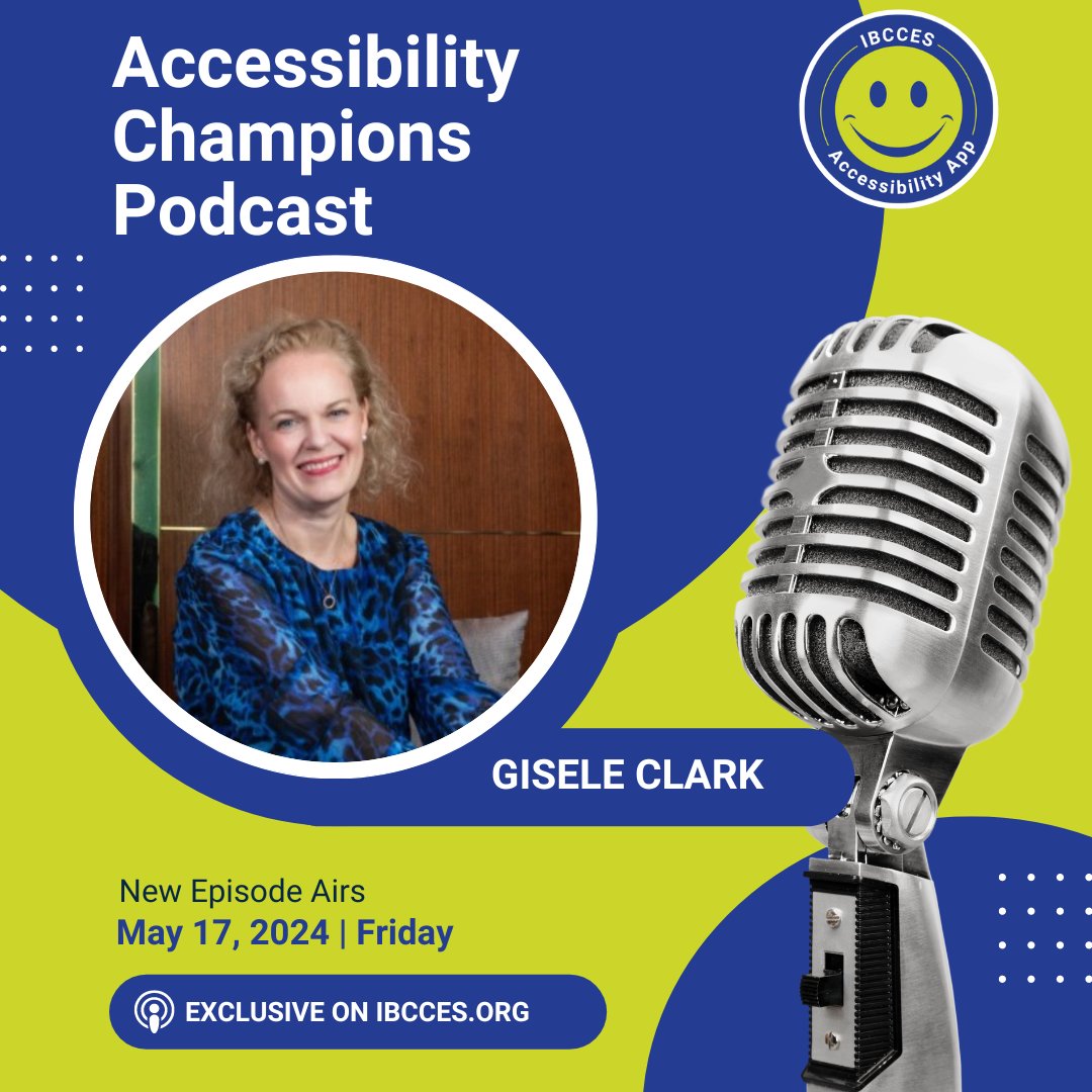 In tomorrow's episode of the Accessibility Champions Podcast, we're taking a fresh look at accessibility and inclusivity by speaking with Gisele Clark, currently the hotel manager of Hilton Dubai The Walk, and a true champion for diversity in the workplace. Stay tuned. #IBCCES