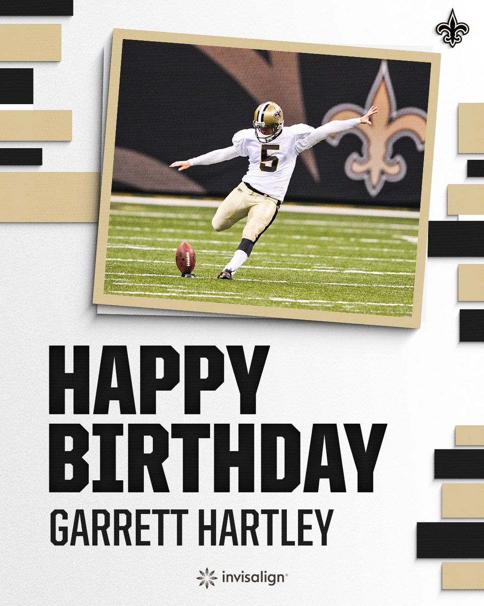 Happy Birthday to Saints Legend, Garrett Hartley  🎂 #Saints | @Invisalign