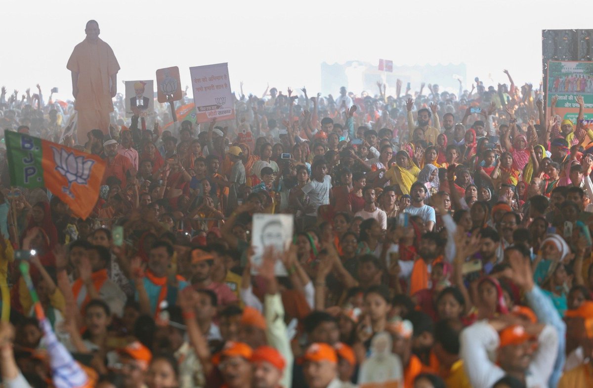 narendramodi's tweet image. वीरों की धरती प्रतापगढ़ में उमड़ा जनसैलाब यही कह रहा है- भाजपा-एनडीए का तीसरा कार्यकाल, होगा और दमदार!