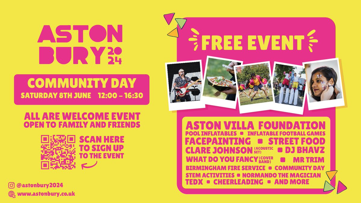 Mark your calendars for Saturday, 8 June, from 12:00pm to 4:30pm and join us for Astonbury's 'All are Welcome' event, a vibrant celebration of community happening on the Aston University campus! Best of all, admission is FREE! Visit astonbury.co.uk to secure your spot.