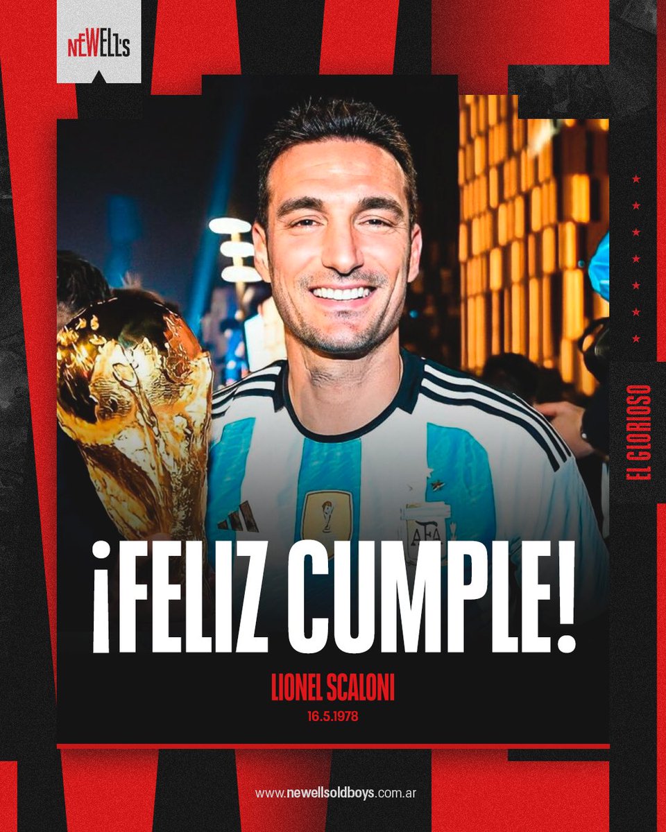 HAPPY BIRTHDAY, WORLD CHAMPION! ⭐️🇦🇷

Lionel Scaloni celebrates his 45th birthday today. Newell's fam wishes you all the best, Leper! ❤️🖤
