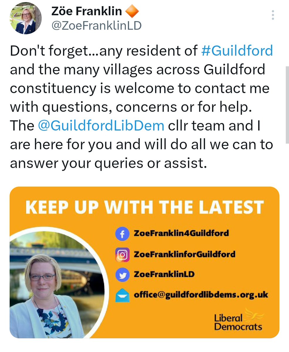 Hi @ZoeFranklinLD.
Thank-you for confirming that you will be joining the @ExcludedUK-@LibDems Zoom calls

The #ExcludedUK across #Guildford and the villages inc @merelrsld will be over the moon that you are joining many of your colleagues inc @timfarron.
x.com/excludedfighte…