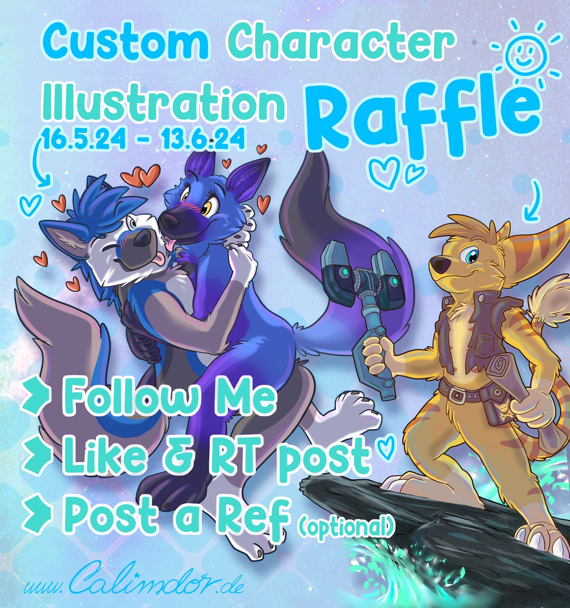 ⭐️ Caracter Illustration R4FFLE  ⭐️

Please let me draw the cutest couple ^////^

10 RT 1x Char Illu
25 RT 2x Char Illu
35 RT 2x Char Illu + 1x Char Illu Couple 

To enter: 

⭐️ Follow Me
⭐️ Like &amp; Retweet 
⭐️ Post your Ref/s (optional)

Much fun for everyone ^o^

Ends: 13.06.24