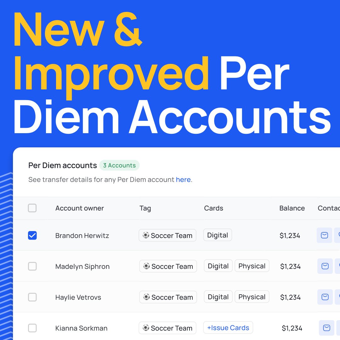 Just Released❗Upgraded Per Diem accounts for easy payments to individuals for their benefit 💪💸
#FBOaccounts #ProductUpdates #ProductMarketing