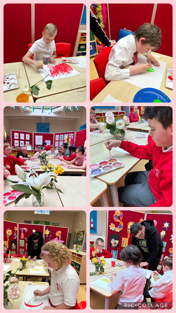 pippin2000's tweet photo. A busy and productive day in the Art Pod. Everyone came up smelling of roses. 🤣🌹@drumparkprimary @DrumparkDeer @DpHighlandCows https://t.co/btq2JICN7V