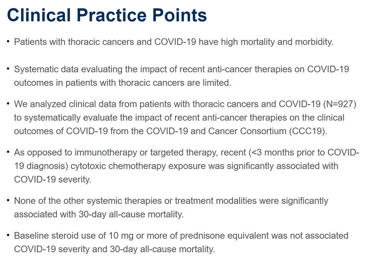 Impact of anti-cancer treatments on outcomes of COVID-19 in patients with thoracic cancers: a CCC19 registry analysis [Apr 10, 2024] Kulkarni et al. @NarjustFlorezMD @COVID19nCCC @ClinicalLung clinical-lung-cancer.com/article/S1525-… #COVID19nCancer #COVID19 #lcsm