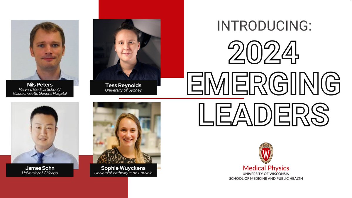 Announcing the incoming 2024 Emerging Leaders of Academic Medical Physics! This accomplished group will participate in two days of workshops at UW-Madison this summer engaging with leaders and mentors.
medphysics.wisc.edu/emergingleaders