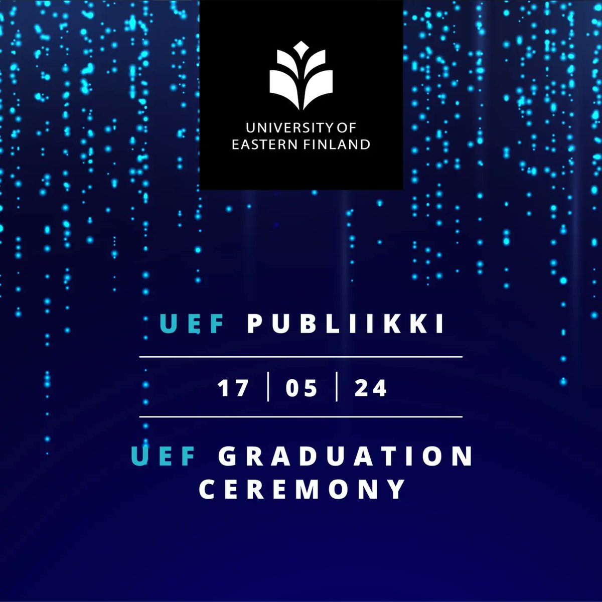 Huomasithan, että yliopiston valmistujaisjuhla eli publiikki järjestetään huomenna perjantaina klo 13 😉 Mukaan pääsee seuraamaan ilmoittautumattakin!

vimeo.com/event/4288528/…

<a href="/UniEastFinland/">University of Eastern Finland</a>