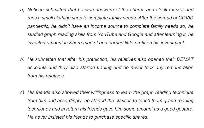 Mr Abid Ali (Trade 26 Research) ran a clothes shop in Varanasi. After Covid 19 hit, his income dried up. So he taught himself stock trading through Youtube and Google. Shortly thereafter, he started teaching others and giving stock calls and made Rs 8 lakh. Just like that - he