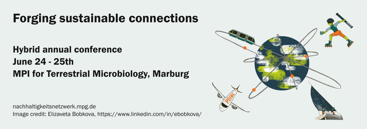 📢Call to all at @MaxPlanckPress! Do you care about sustainability in science? Register for the Hybrid Annual Conference of the Max Planck Sustainability Network at @MPI_Marburg /online 24/25 June 2024! Please repost! 🌻🧪 #MaxPlanckSustainability2024 nachhaltigkeitsnetzwerk.mpg.de/annual-confere…