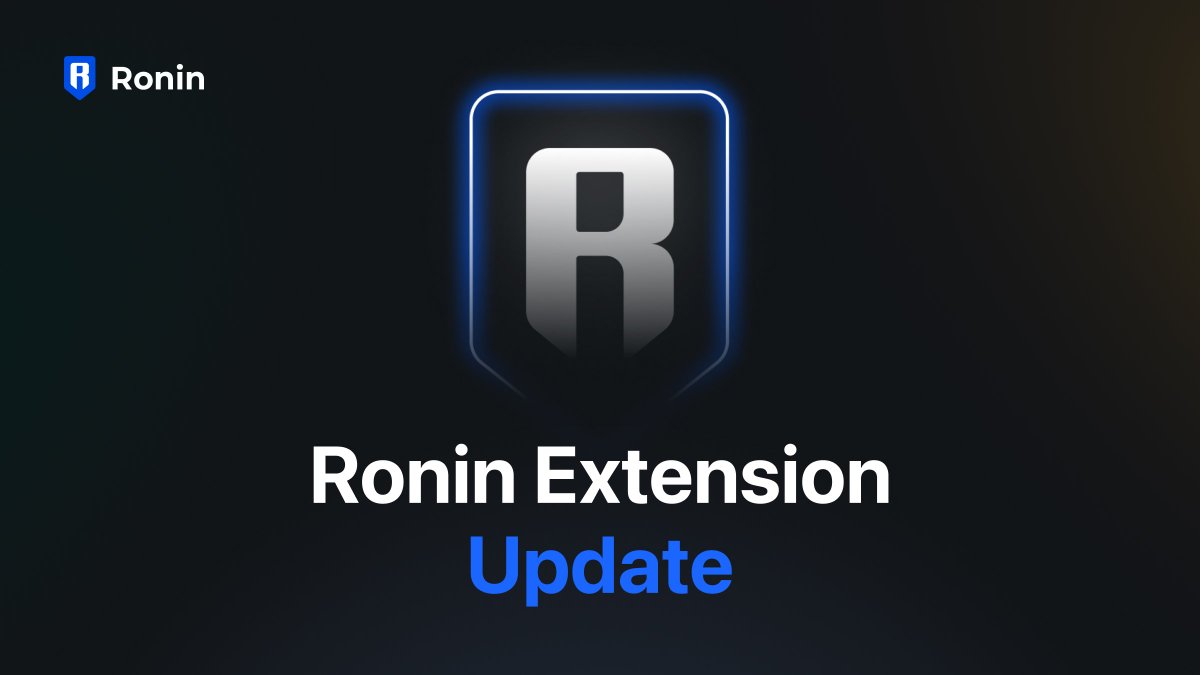 We've released an update to the Ronin Wallet addressing the following issues:

• Inability to transfer tokens with amounts >= 1000 ✅ 
• Ronin Wallet overriding MetaMask during MetaMask transactions ✅ 
• Slow performance with the Marketplace and certain dApps ✅ 
• Inability