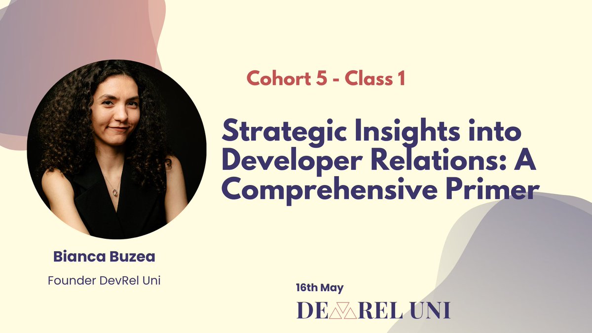 We are excited to kickstart  Cohort 5 with our founder @buzea200 on 'Strategic Insights into Developer Relations: A Comprehensive Primer'.