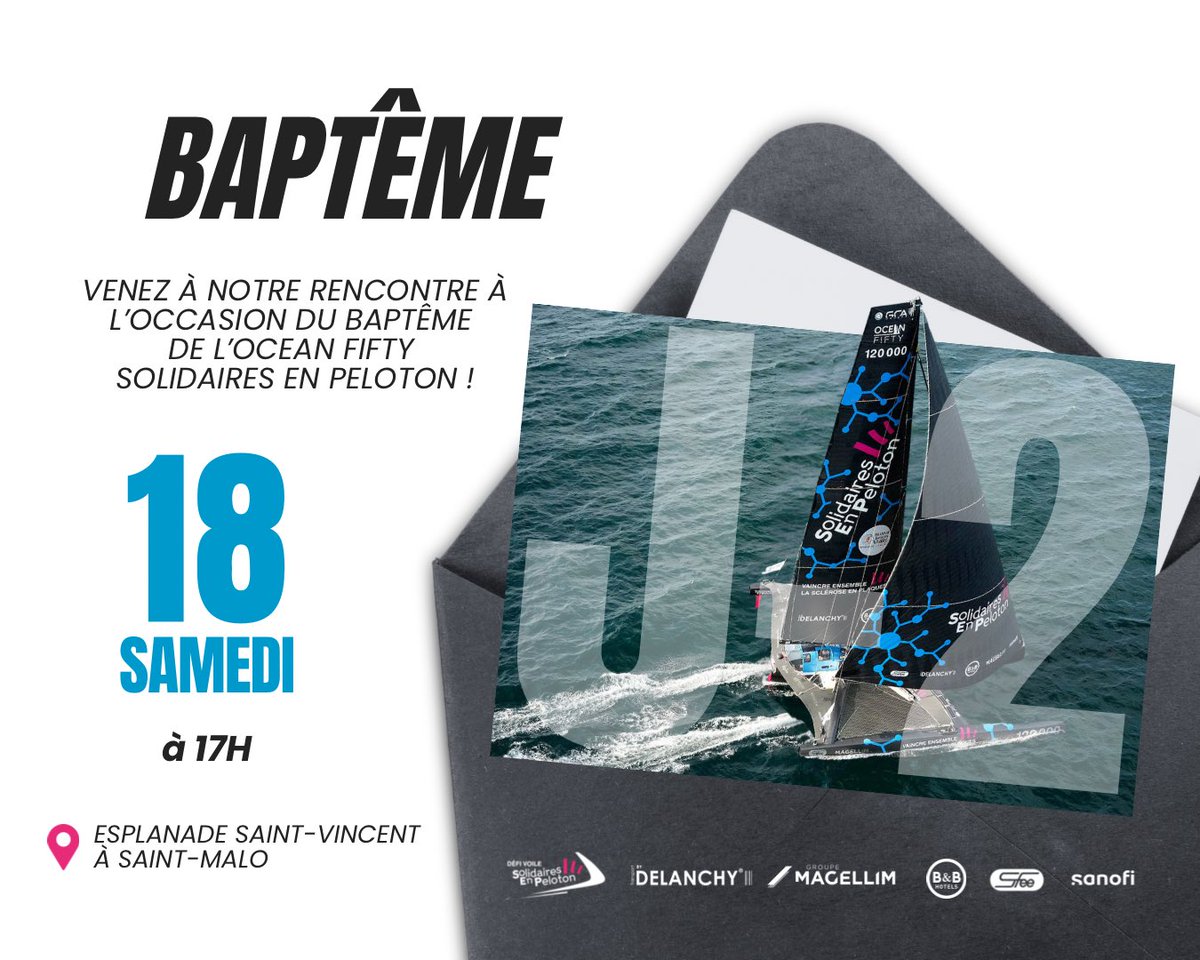 Tic-Tac… J-2 avant l’événement qui marquera le début du championnat 2024 🥳👏🏼

On se retrouve à l’Esplanade Saint-Vincent samedi à 17h !

#défivoilesolidairesenpeloton #baptêmeoceanfifty