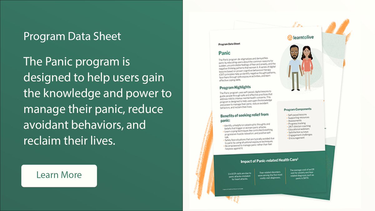 What impact does panic have on health care? Did you know that 1 in 8 ER visits are due to panic attacks mistaken for heart attacks?

Download the Panic program data sheet to learn more: bit.ly/444lth6