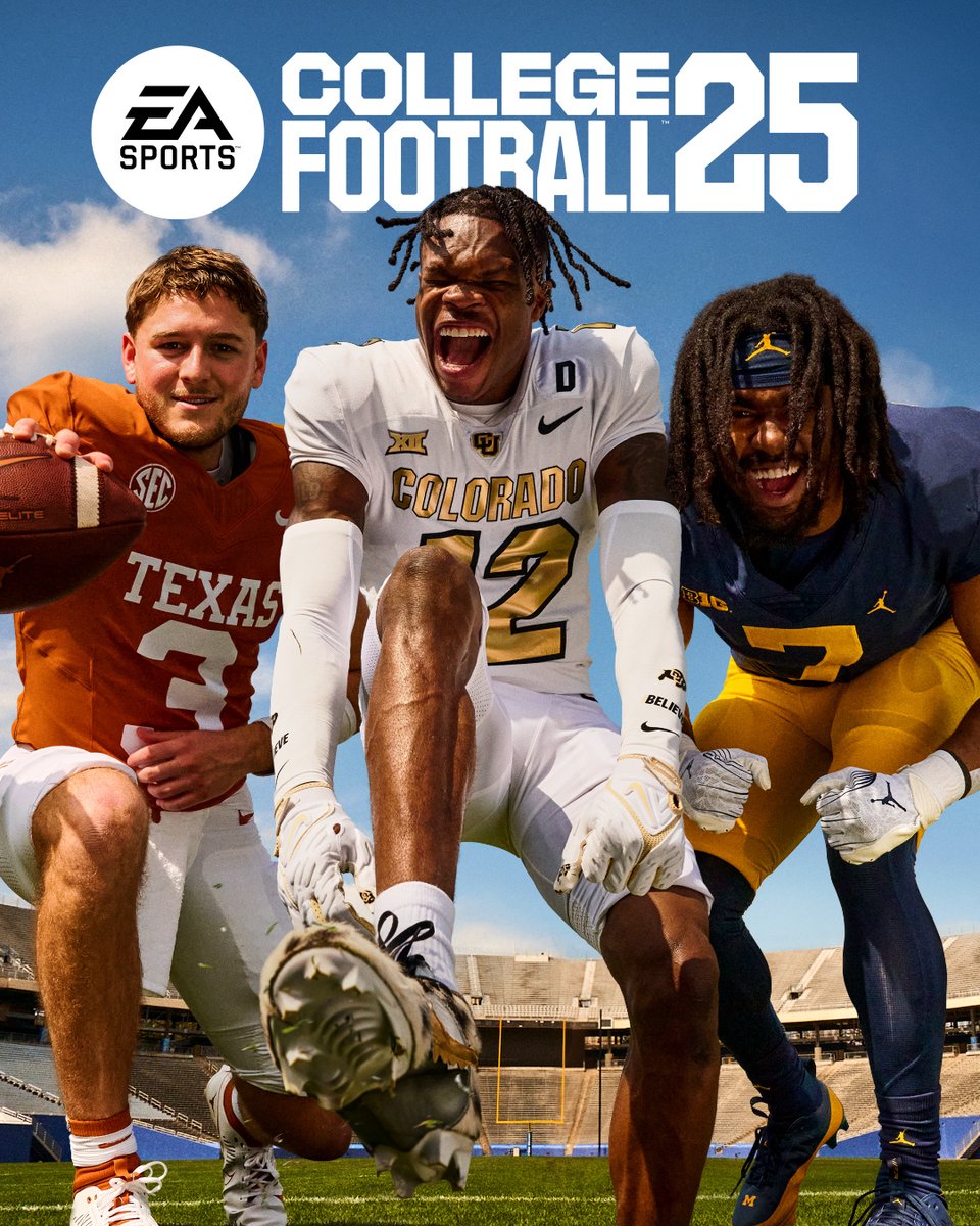 Our guys. .@QuinnEwers , @TravisHunterJr and @DEdwards__ are your #CFB25 cover athletes. Coming July 19. Full Reveal Tomorrow. Pre-Order Now 🔗:x.ea.com/80275