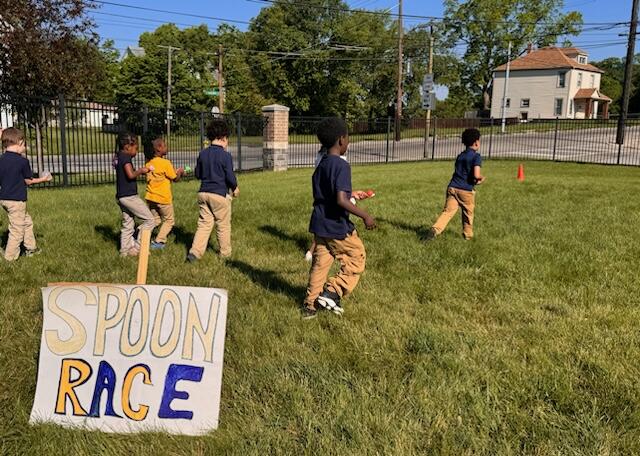 For the 4th year, Airmen & civilians in the Special Programs Division within our Fighters and Advanced Aircraft Directorate (#AFLCMC/WAG) volunteered to help Edison Elementary (#Dayton, Ohio) with a field day. (U.S. Air Force photos by Staff Sgt. Mikaley Kline).