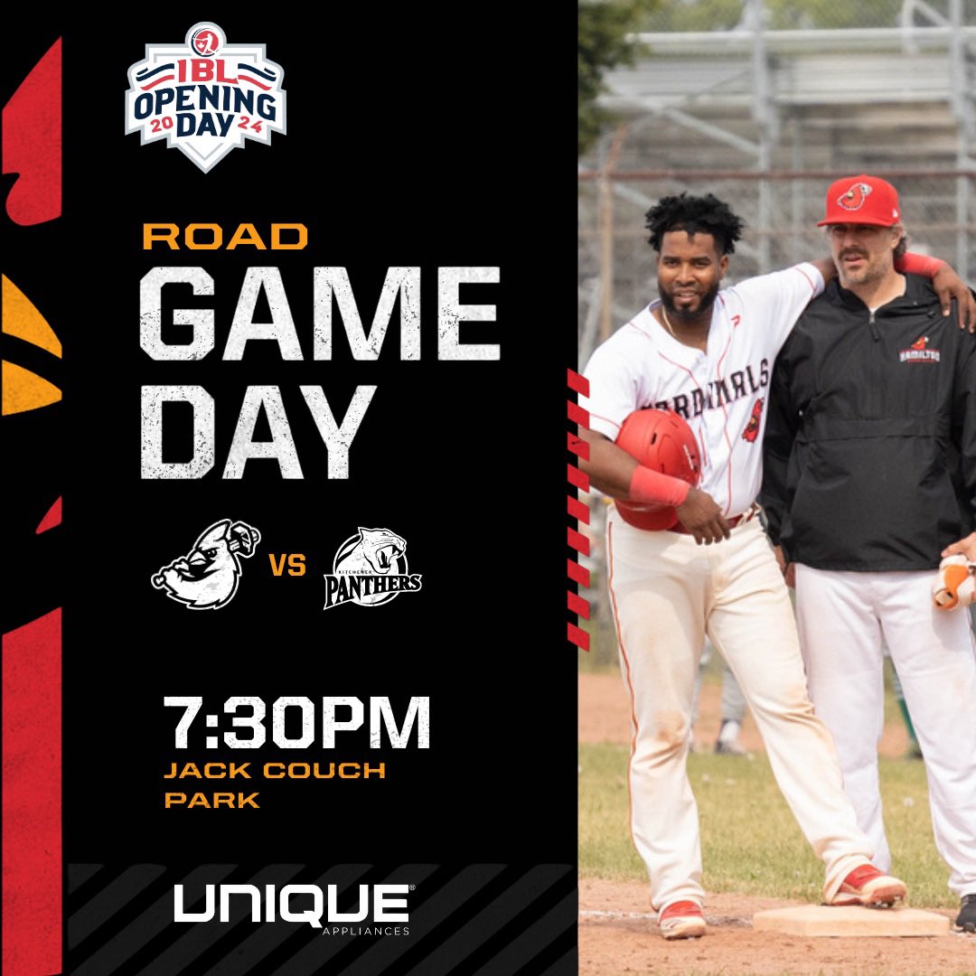 ⚾ 𝐂𝐚𝐫𝐝𝐢𝐧𝐚𝐥𝐬 𝐆𝐚𝐦𝐞 𝐃𝐚𝐲 🔨 We start the 2024 season tonight in Kitchener! ⏰ 7:30pm 🆚 @IBL_Panthers 🏟️ Jack Couch Park 🎟️ SeatGIANTEvents.ca 📺 YouTube #IBL1919 #HamiltonCardinals #HamOnt #Hamilton #CanadasBest #baseball