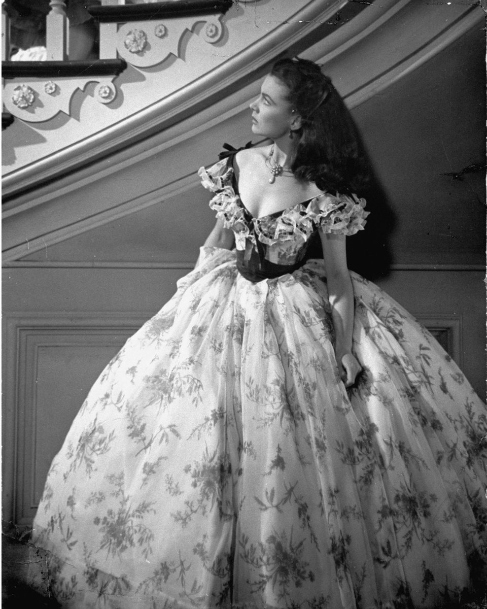 Actress Vivien Leigh as Scarlett O'Hara clad in a gorgeous floral gown in a scene from the movie 'Gone with the Wind', 1939. 

(📷 Peter Stackpole/LIFE Picture Collection) 

#LIFEMagazine #LIFEArchive #VivienLeigh #GoneWiththeWind #Hollywood #Movie #Gown #1930s #OnSet