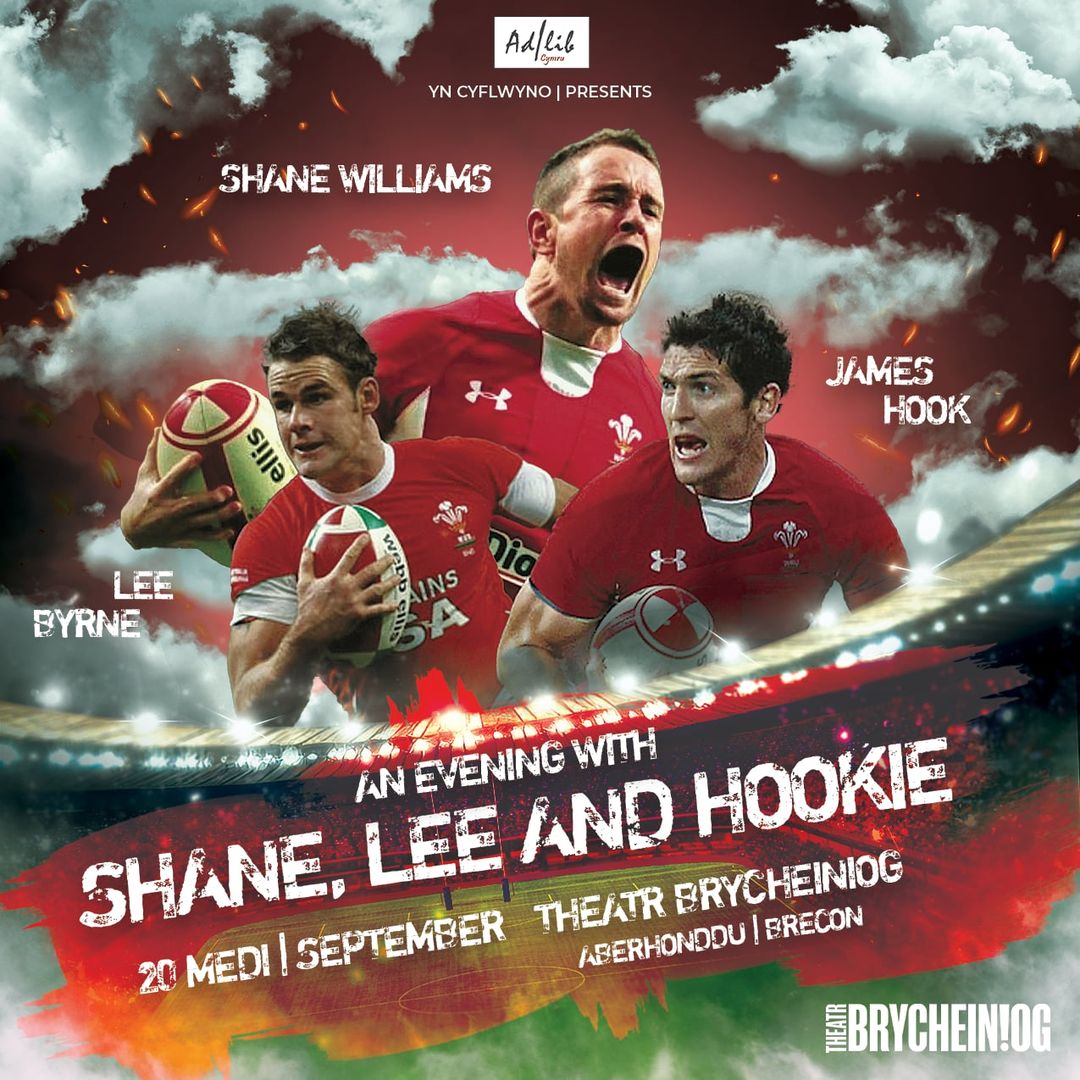 CALLING ALL RUGBY FANS!

An Evening with Shane, Lee & Hookie
Friday 20th September | 7.30pm 
 
Join us for an extraordinary night of sports and friendship with rugby legends Shane Williams, Lee Byrne, and James Hook. 

theatrbrycheiniog.ticketsolve.com/ticketbooth/sh…