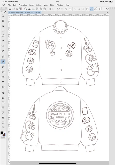 continuing the butter cookie jacket 🍪 