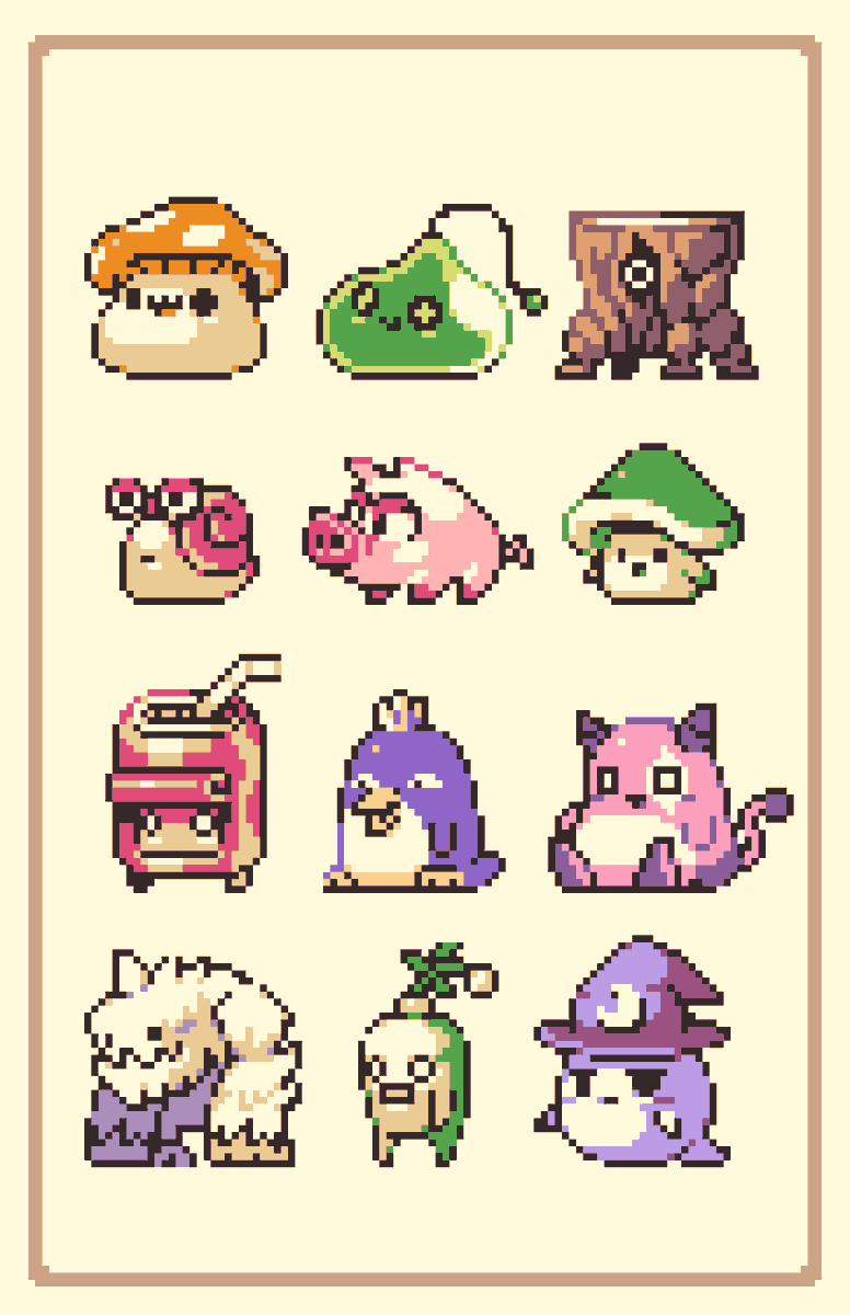 Gameboy Maplestory enemies