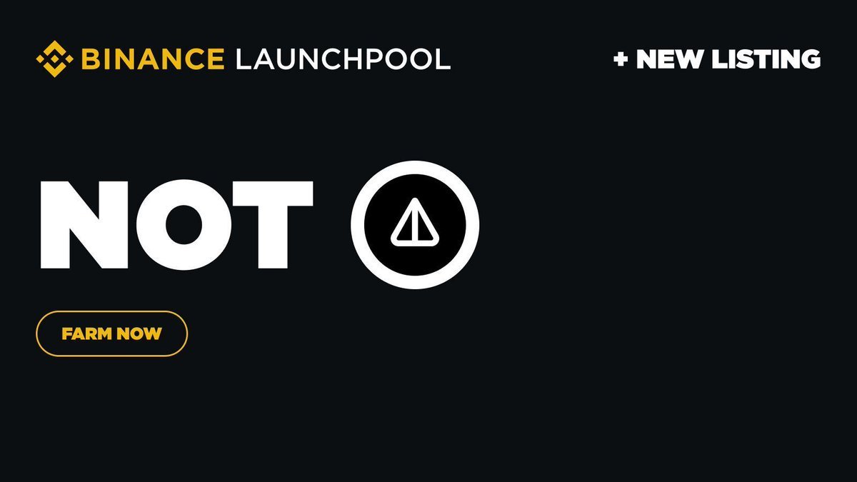 Trading is now live for @thenotcoin $NOT on #Binance ➡️ binance.com/en/trade/NOT_U…