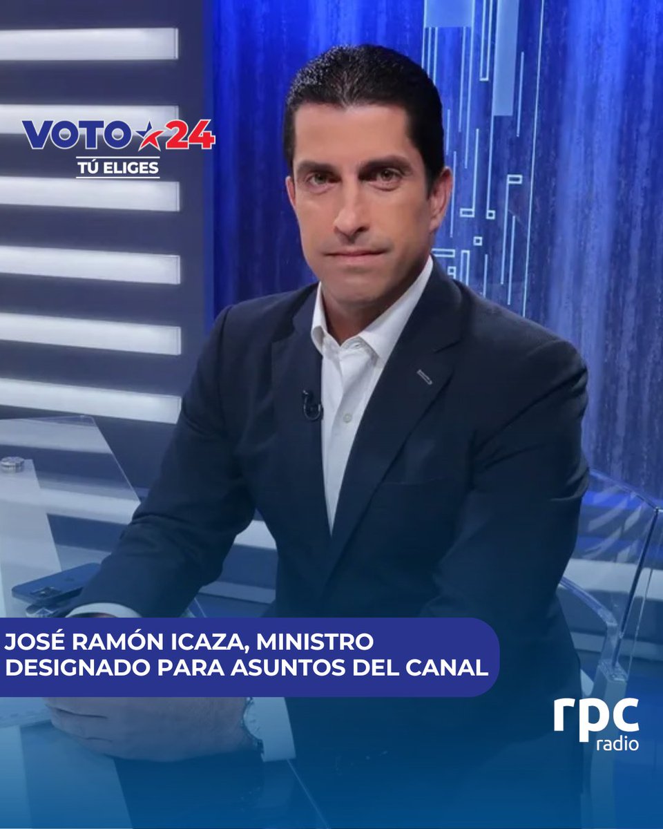 El presidente electo, José Raúl Mulino, ha designado a José Ramón Icaza, como ministro  para Asuntos del Canal.

#RPCRadio