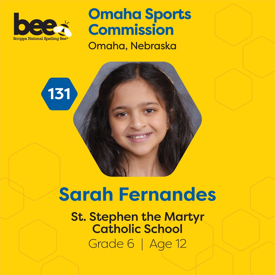 Three cheers for Meredith, Ryan, Adora, Emory and Sarah! Hip, hip, hooray! See you at the Bee 🐝 ❤️ #spellingbee Grateful for our Regional Partners for supporting these amazing youngsters: @ohioubusiness – @okcthunder – @olatheschools – @Omaha_Sport