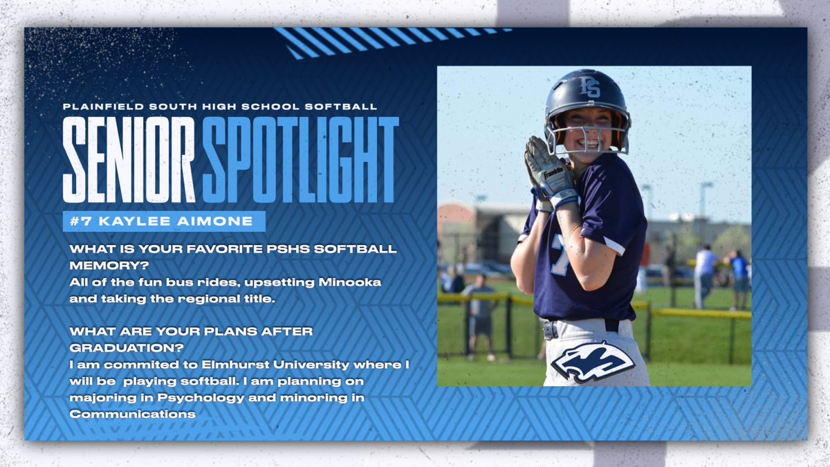 Senior Spotlight!
#7 Kaylee Aimone 
💙🥎💙🥎💙