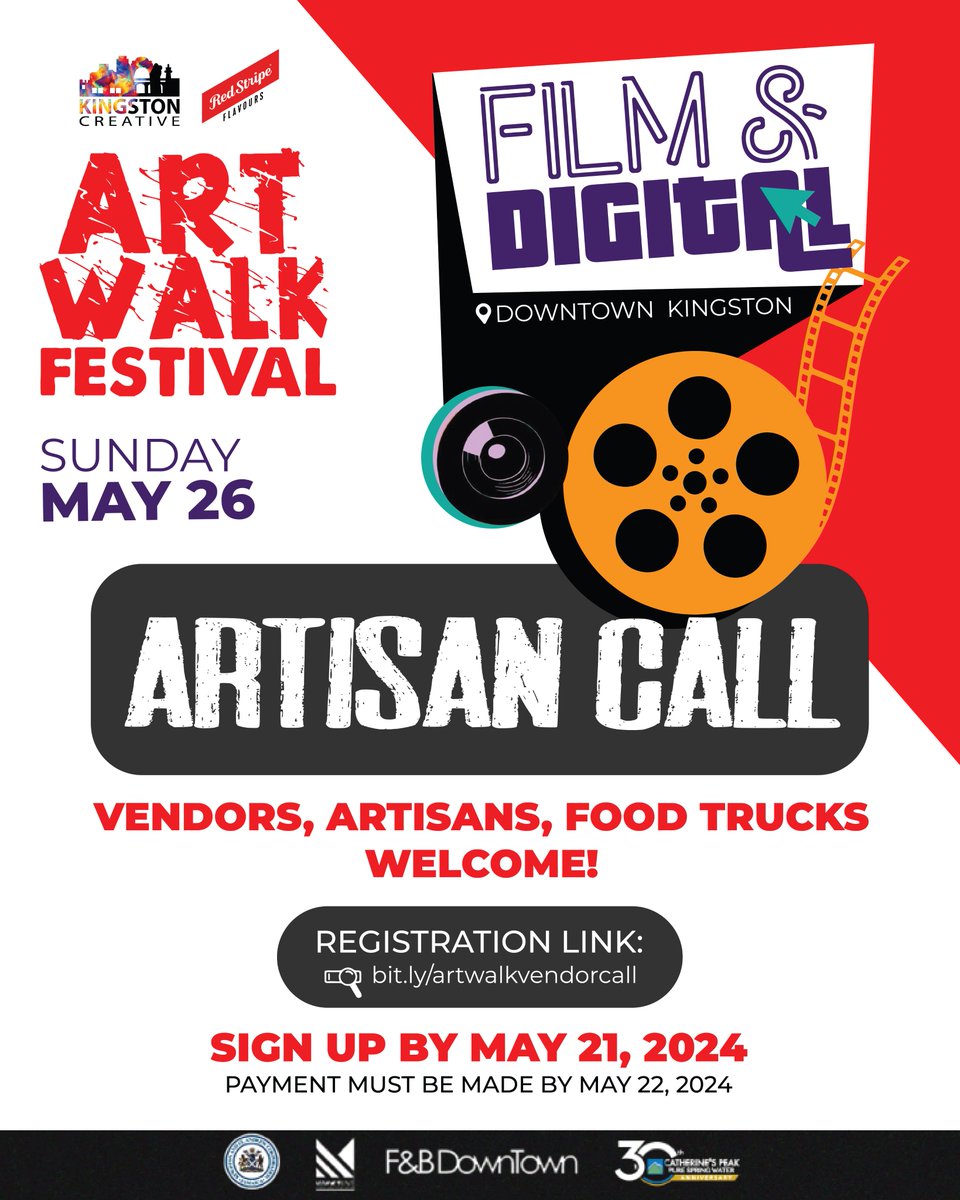 Calling all Artisans, Craft people, food vendors and entrepreneurs! We want YOU 🫵 at Art Walk selling your wonderful products to our patrons. 
Visit the link in our bio to find out more.
#supportlocalbusiness #Jamaicanart