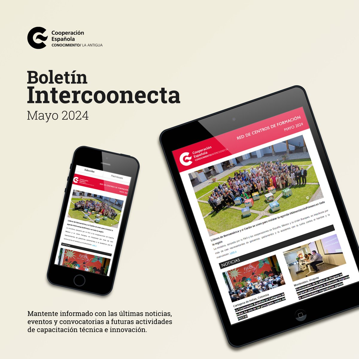 CFCEAntigua's tweet photo. #Cooperamos #Cambiamos

💡 ¡Descubre las novedades de mayo en el Boletín #Intercoonecta!

📰 Entérate de nuestras últimas noticias, convocatorias y publicaciones de la Red de #CentrosDeFormación de la @AECID_es 🇪🇸 en América Latina y el Caribe 🌎

🔗 https://t.co/6baUaDx3s4 https://t.co/GazT0ptHW4