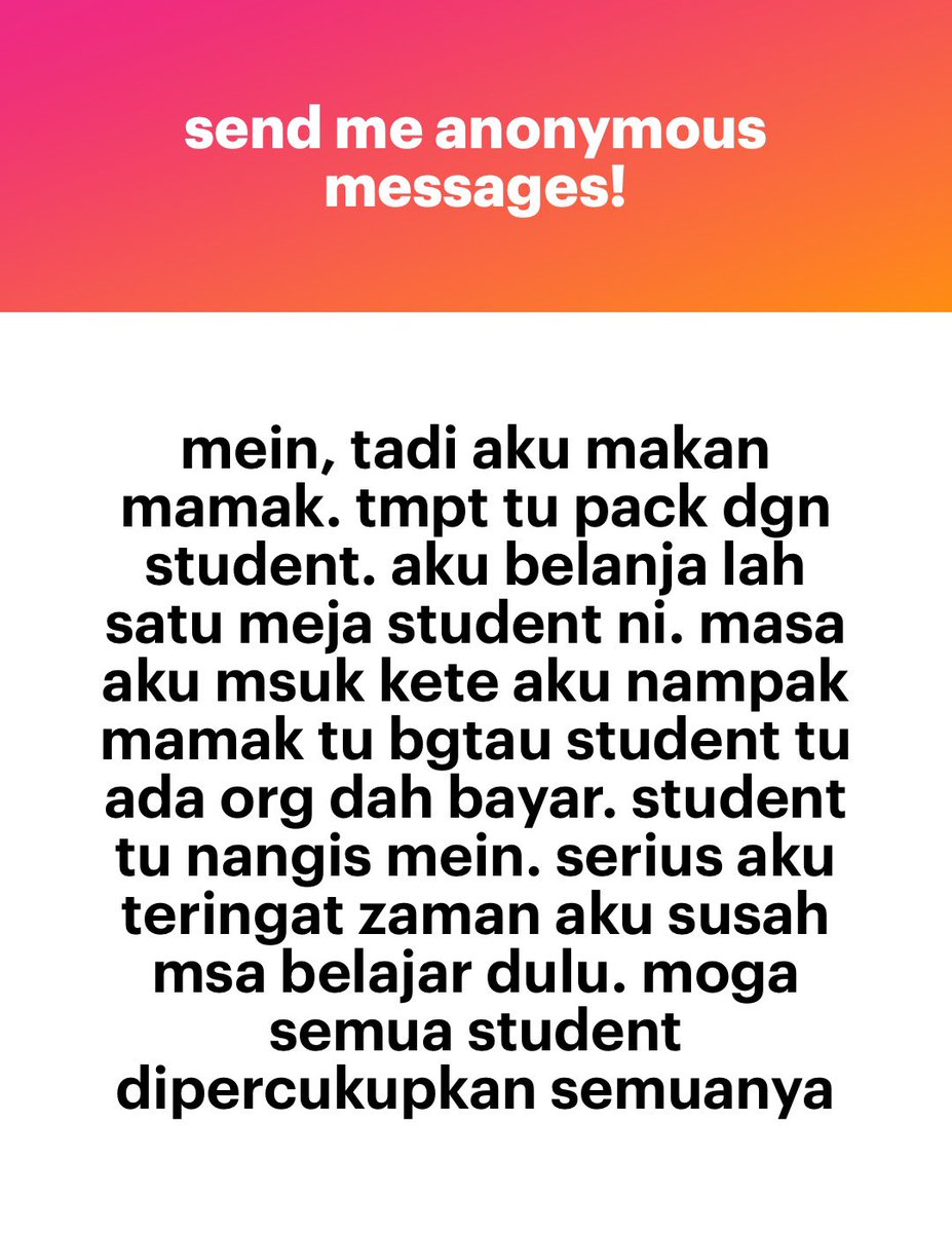 Ada tak student tu dekat twitter ni????