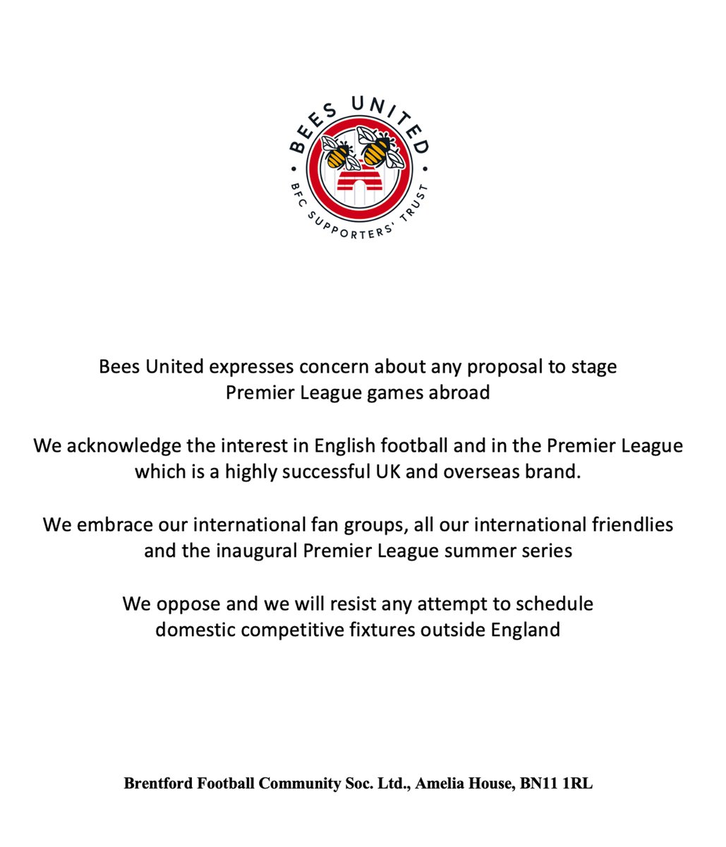 Bees United Brentford tweet media