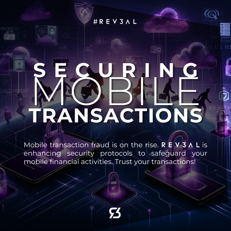 Rev3alTech's tweet photo. Mobile transaction fraud is on the rise. REV3AL is enhancing security protocols to safeguard your mobile financial activities. Trust your transactions! #MobileSecurity #FinTech #Rev3alTech https://t.co/O29wkXbEAn