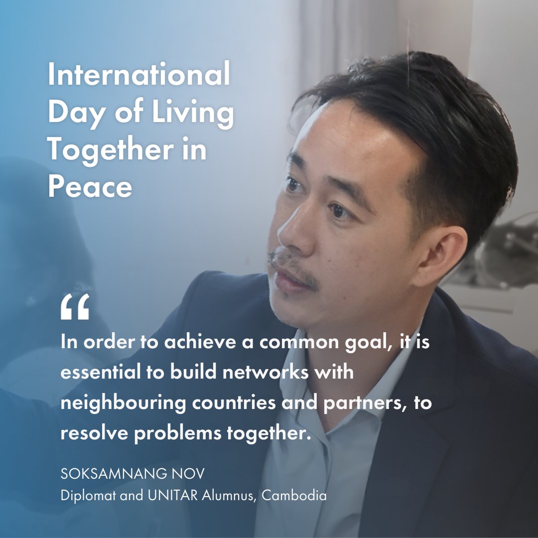 🕊️ Today, on International Day of Living Together in #Peace, let's remember the importance of kindness, embracing differences, and building bridges through diplomacy. Learn more about our training programme on #NuclearDisarmament & #NonProliferation 👉 tinyurl.com/mxnwa7yh