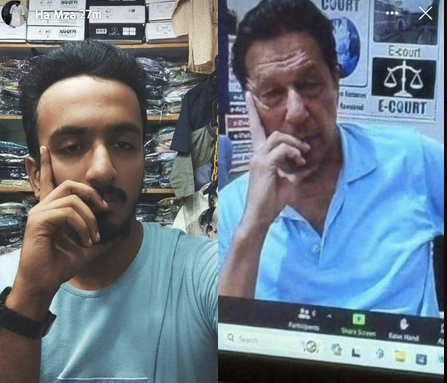 After Imran Khan's picture in the Supreme Court was leaked, a new trend is taking over social media. People are posting photos on their profiles wearing the same color as Imran Khan