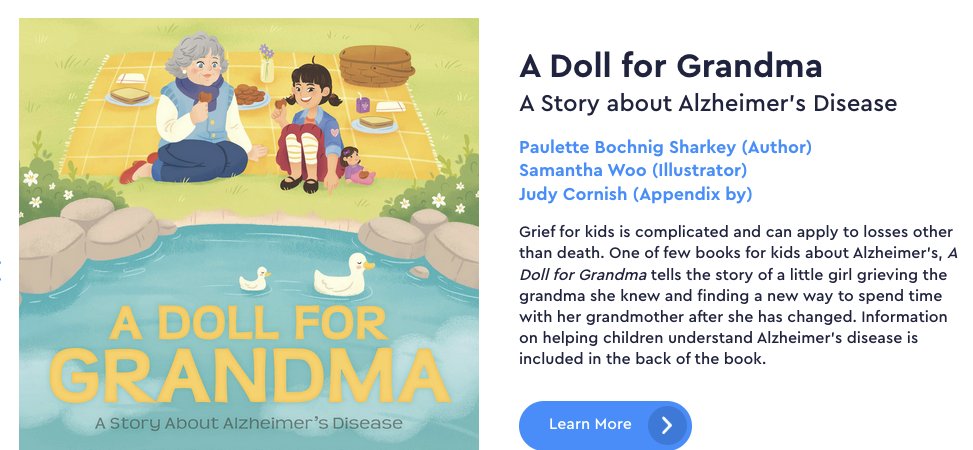 So pleased to see A DOLL FOR GRANDMA included in this collection of #childrensbooks about #grief and #loss from @BeamingBooksMN.
@alzauthors #alzheimers #dementia #endalz
beamingbooks.com/go/grief-and-l…
amazon.com/Doll-Grandma-S…