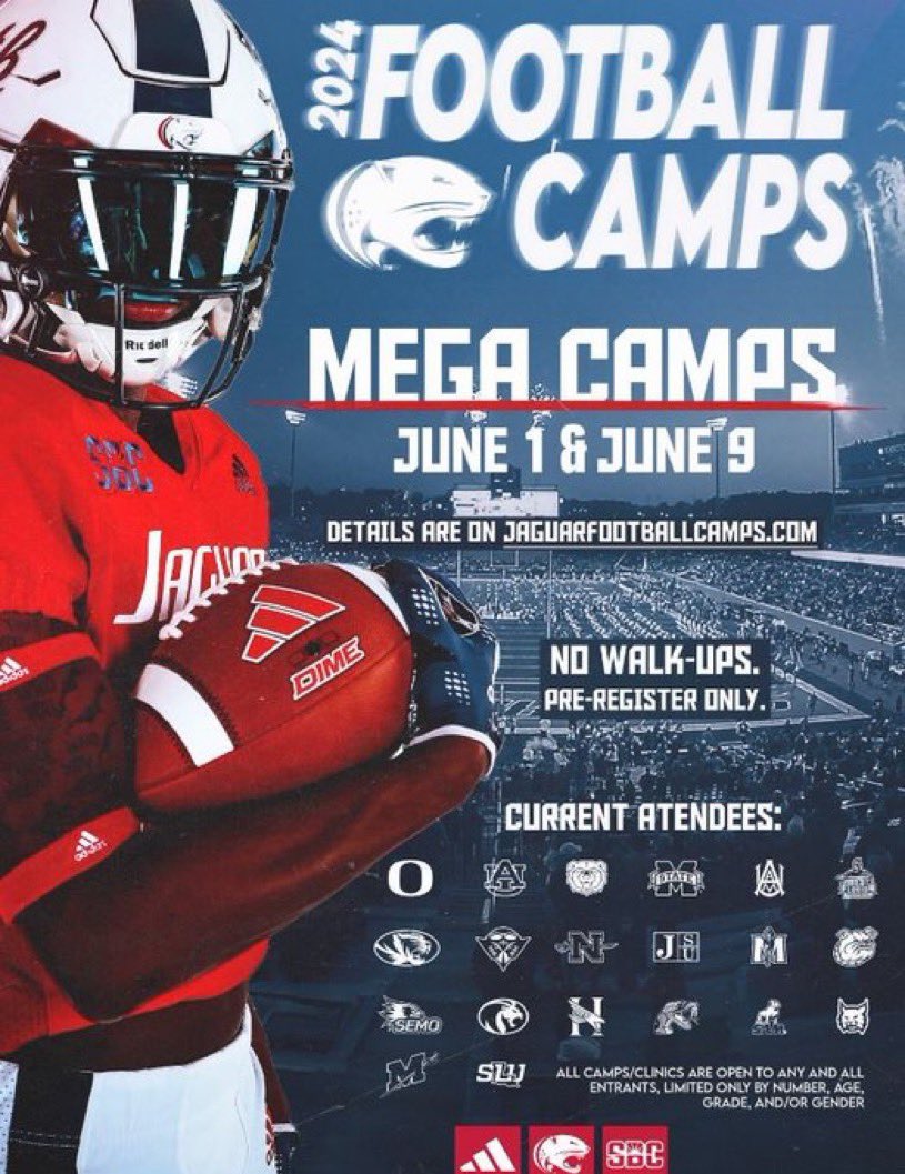 I will be attending South Alabama mega camp on June 1st. @CoachK_Skierski @scott_wattigny @JeritRoser