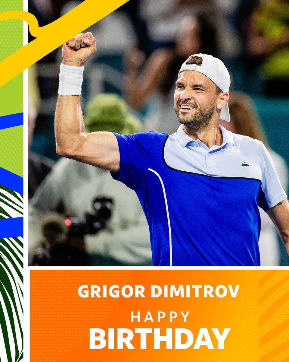 Make some noise for the birthday boy and this year’s finalist! 🎉 @GrigorDimitrov