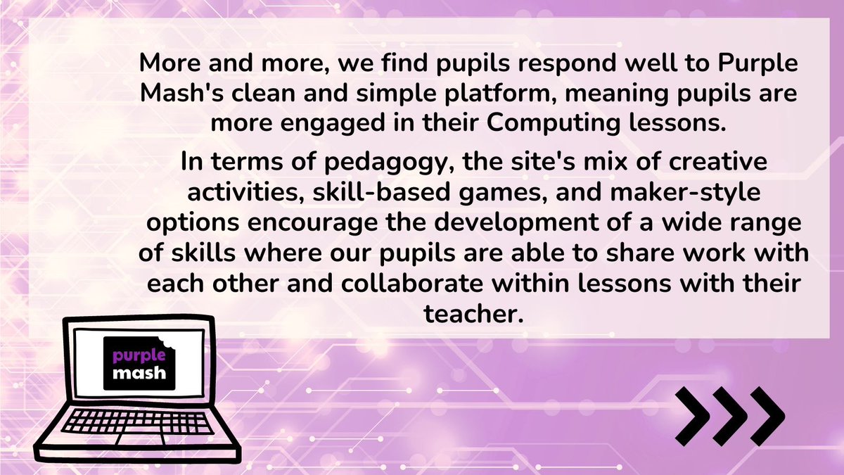 2SimpleSoftware's tweet image. We're so happy that Purple Mash has transformed Roding Primary's computing 😍
Visit here for your free trial: zurl.co/NJGZ
#Computing #ComputingLead #TeachComputing