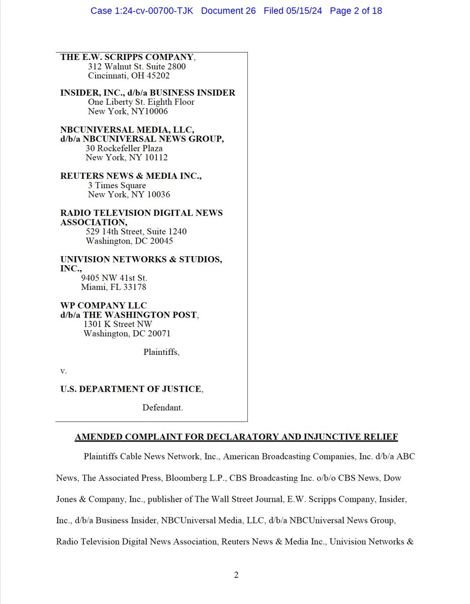 It’s worth noting that there are multiple news outlets suing the DOJ under FOIA to get ahold of the audio from President Biden’s interview with Special Counsel Hur.

Including:

ABC

AP

Bloomberg

CBS

CNN

WSJ

NBC

Reuters

Washington Post

Univision