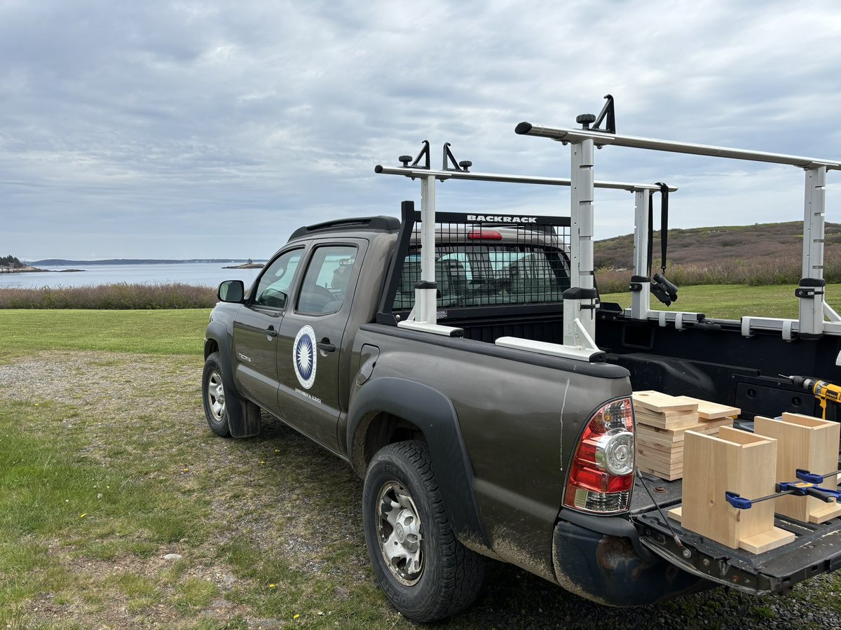 TreeSwallows's tweet image. #WildSymbiosesLab is back in action. #ColbyBiology editions. Assembling and installing tree swallow nestboxes!