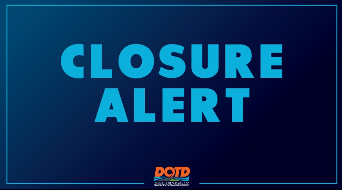 DOTD has announced that all lanes of I-12 east between the I-10/I-12 split and Essen Lane will be closed overnight Monday, May 20 from 10 p.m. to 5 a.m. Tuesday, May 21. bit.ly/3V6mLFu