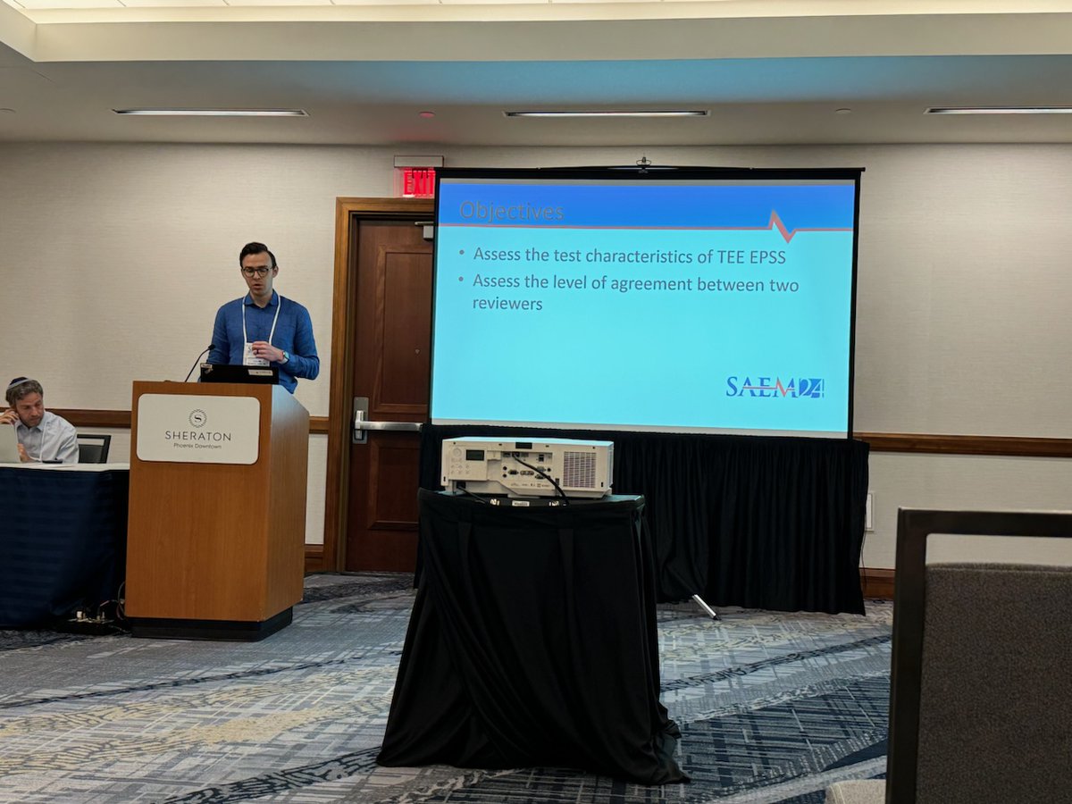 What is better than EPSS? Transesophageal EPSS! Dr. Mike Jones representing VCU Ultrasound at SAEM.
