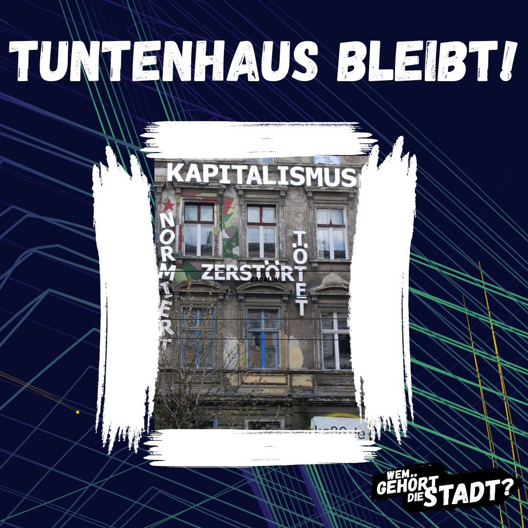 Das <a href="/savetuntenhaus/">K86 - Tuntenhaus</a> bleibt! Glückwunsch an die Bewohner:innen und alle stadtpolitisch Aktiven, die gezeigt haben: Einmischen und kämpfen lohnt sich! Auch deshalb: Am #b0806 alle zur #Tanzdemo #WemgehörtdieStadt, wo es u.a. auch einen Redebeitrag aus dem Tuntenhaus gibt!