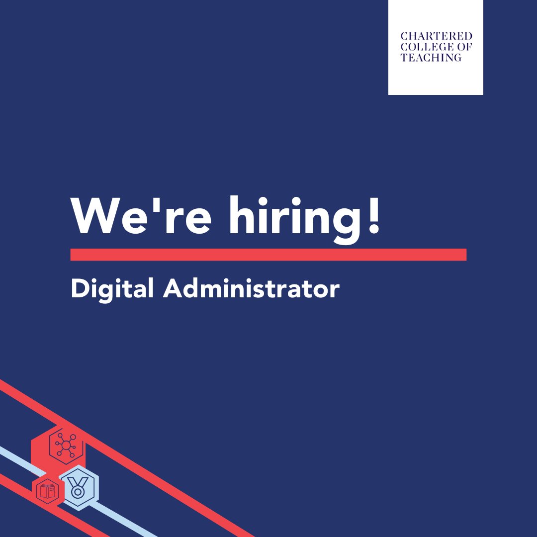 #WereHiring 📢 We are seeking a Digital Administrator on a part-time contract to join our service operations team, working across our digital platforms, and developing expertise across WordPress, Moodle and Salesforce. Download the application pack: chartered.pulse.ly/3b1tgymeow